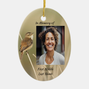 Andenken Erinnerungsfoto Vogel Garten Natur  Keramik Ornament