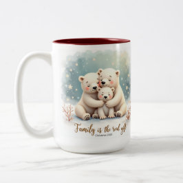 Andenken-Familie ist das wahre Geschenk Kaffeetass Zweifarbige Tasse