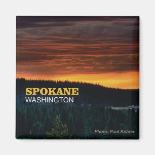 Andenken-Foto-Kühlschrankmagnet Spokanes Magnet