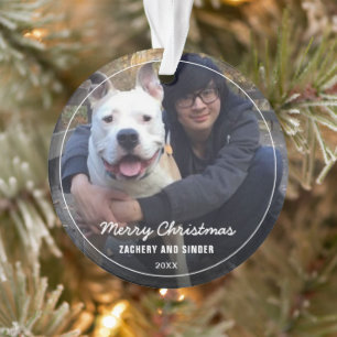 Andenken Foto Script Feiertag Ornament