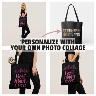 Andenken-Fotocollage mit Mutterspruch im Trend Tasche