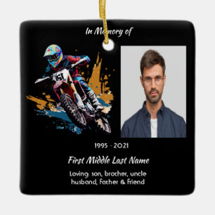 Andenken Gedenk-Motocross-Motorradrennen Keramikornament