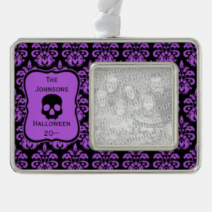 Andenken-Halloween-Schädel Rahmen-Ornament Silber