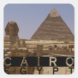 Andenken Kairos Ägypten Quadratischer Aufkleber