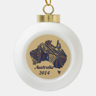 Andenken-Karten-Verzierung Australiens dekorative Keramik Kugel-Ornament
