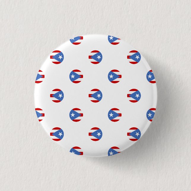 Andenken: Kreise: Puerto- Ricoflagge: Button (Vorderseite)