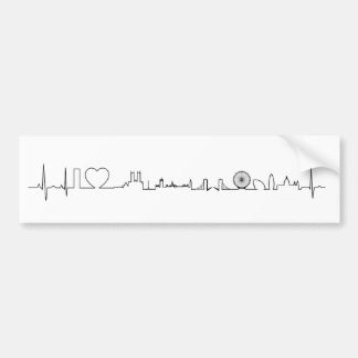 Andenken Liebe I Londons (außerordentliche ecg Autoaufkleber