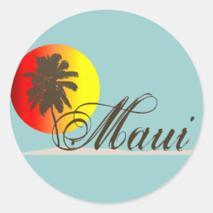 Andenken Mauis Hawaii Runder Aufkleber
