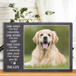 Andenken mit Zitat für Hundebesitzer Personalisier Fotoplatte