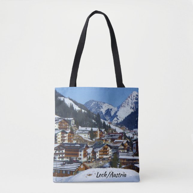 Andenken Österreichs Lech morgens Arlberg Tasche (Vorderseite)