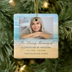 Andenken Strandfoto Keramikornament