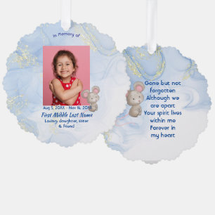 Andenken Süße kleine Maus Kinder Ornament Karte