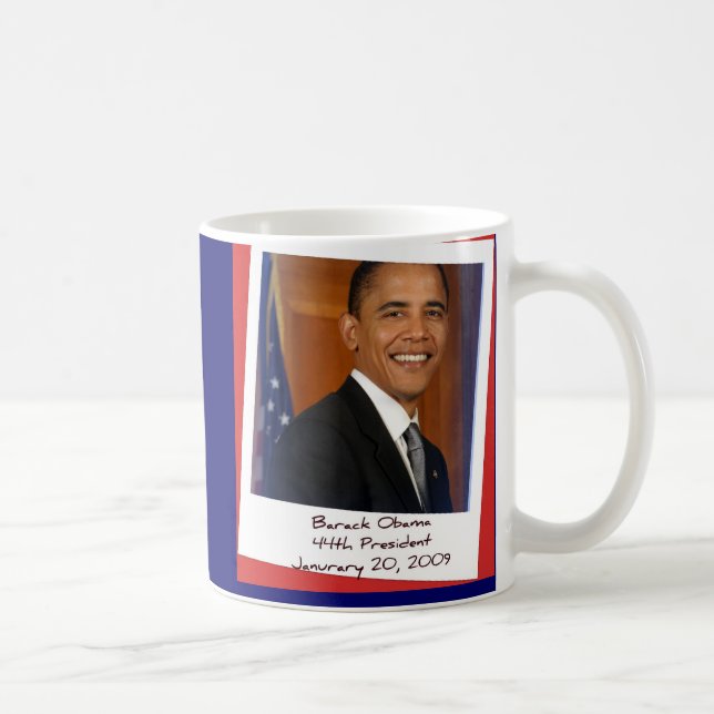 Andenken-Tasse 2009 Obama Inaguration Kaffeetasse (Rechts)