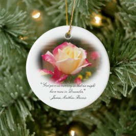 Andenken-Verzierung - Rosen im Dezember Keramikornament