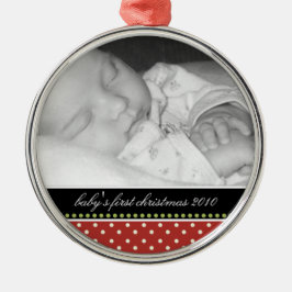 Andenken-Verzierungen des Babys erste Weihnachts Ornament Aus Metall