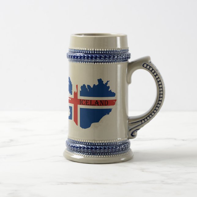 Andenkenbier Stein oder Tasse von Island (Rechts)