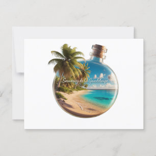 Andenkenflasche Guadeloupe: Tropischer Strand  Postkarte