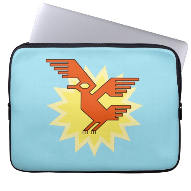 Andenkondor-Vogel-moderne geometrische Kunst Laptopschutzhülle (Vorderseite)
