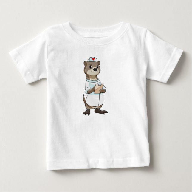 Andere als Krankenschwester mit Herz Baby T-shirt (Vorderseite)