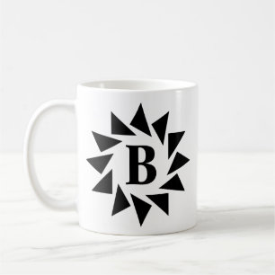 Ändere anfängliche geometrische Dreiecke A B C D Kaffeetasse