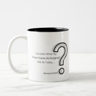 Andere Aufgaben, wie zugewiesen Zweifarbige Tasse
