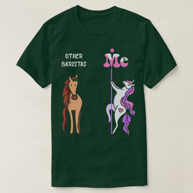 Andere baristas Me T-Shirt Unicorn Barista Funny G (Design vorne)