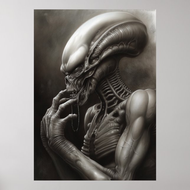 Andere Begegnungen, Eine surreale Alien Landschaft Poster (Vorne)