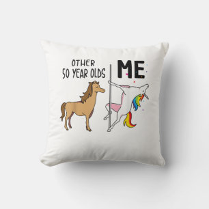 Andere Einhorn 50 Jahre alte Geburtstags- und Ich- Kissen