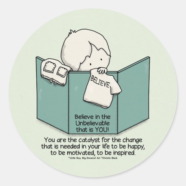 Ändere es! runder aufkleber (Vorderseite)