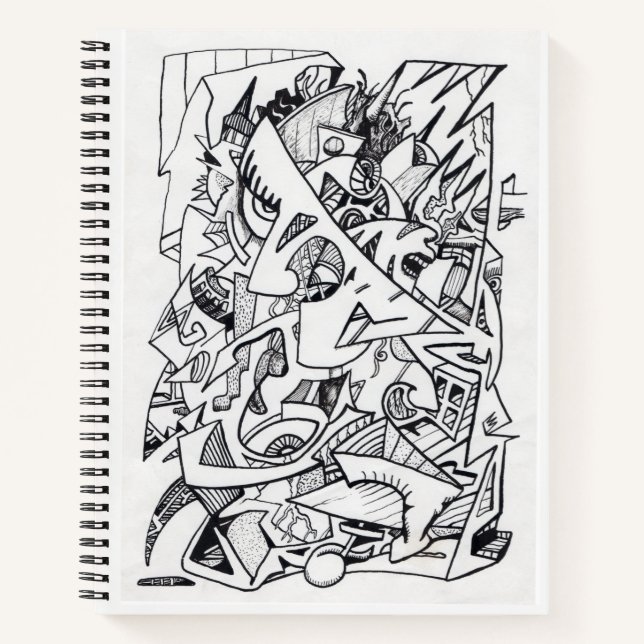 Andere Flugzeug hier, zeichnend Tinte Notizbuch (Vorderseite)