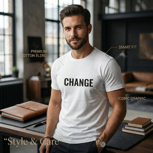 Ändere Text Statement Tee für Männer Anpassbar