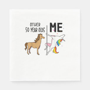 Andere UNICORN 50-Jährige Geburtstage und ich gebe Serviette