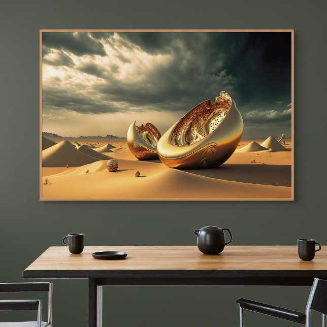 Andere-Welt-Reliquien – Surreale Wüsten-Skulptur Poster (Von Creator hochgeladen)