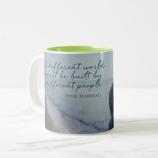 Andere Welt Zweifarbige Tasse (Vorderseite Links)