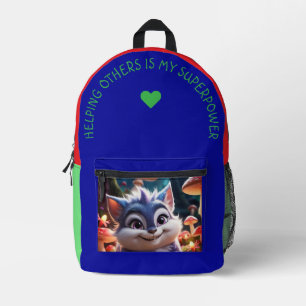 Anderen zu helfen ist... bedruckter rucksack