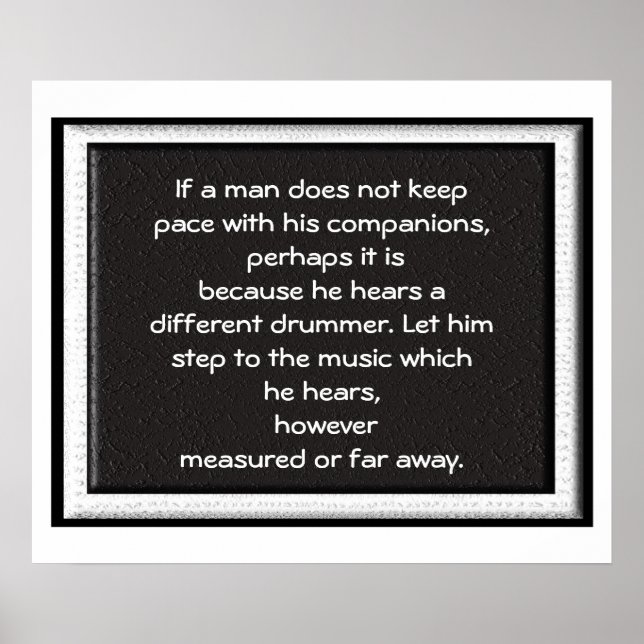 Anderer Drummer - Zitat-Poster Poster (Vorne)