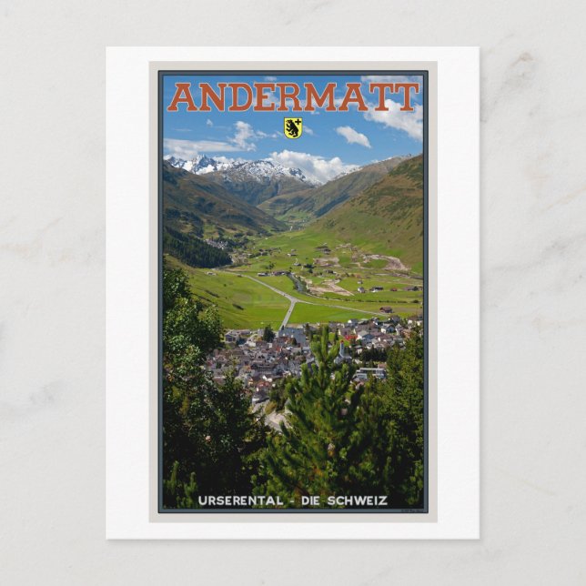 Andermatt, Schweiz Postkarte (Vorderseite)