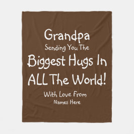 ÄNDERN ALLE TEXT WICHTIGSTE Hugs in der Weltkarte Fleecedecke