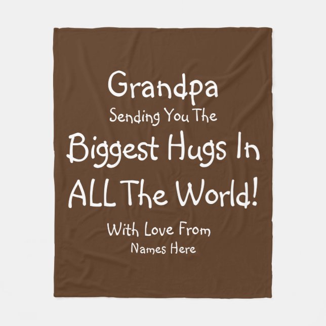 ÄNDERN ALLE TEXT WICHTIGSTE Hugs in der Weltkarte  Fleecedecke (Vorderseite)