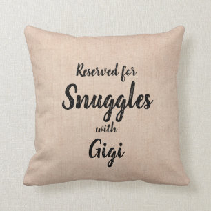 Ändern ALLER Text Add Name Reserviert Snuggles Gi Kissen