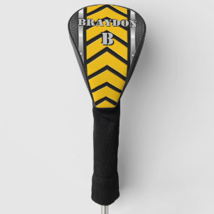 Ändern der anfänglichen schwarz-gelben Silber-Pfei Golf Headcover