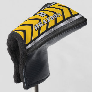 Ändern der anfänglichen schwarz-gelben Silber-Pfei Golf Headcover