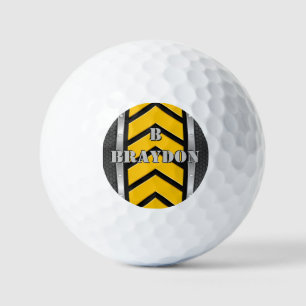 Ändern der anfänglichen schwarz-gelben Silber-Pfei Golfball