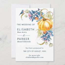 Ändern der Date-Hochzeit im Herbst Ankündigung