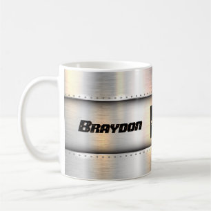 Ändern des Anfangsnamens A B C D E F G Metallstrei Kaffeetasse