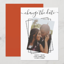 Ändern des Datums, in dem das Foto Hochzeitskarte  Save The Date