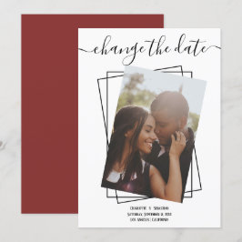 Ändern des Datums, in dem das Foto Hochzeitskarte  Save The Date