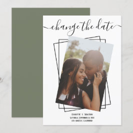 Ändern des Datums, in dem das Foto Hochzeitskarte  Save The Date