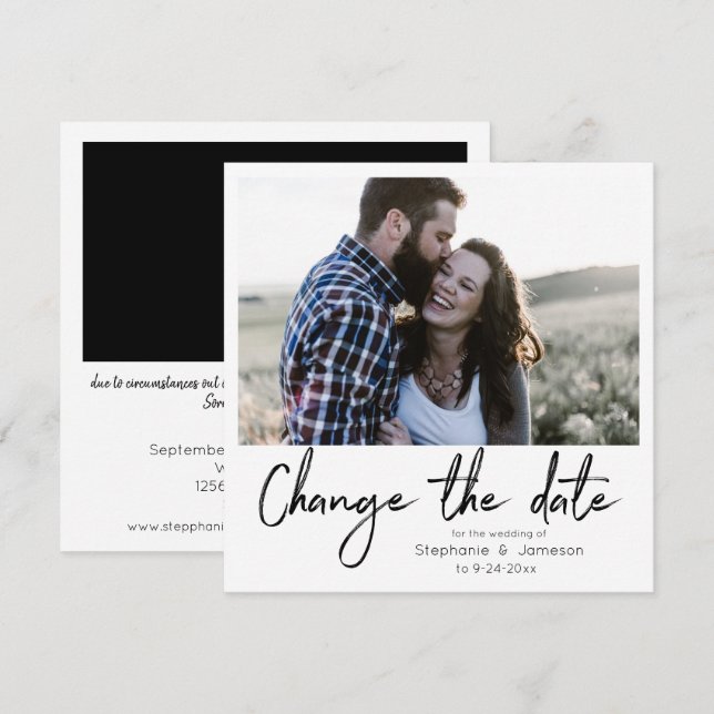 Ändern des Datums Instant Foto Typografie im Detai Einladung (Vorne/Hinten)