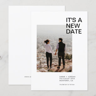 Ändern des Datums Moderne einfache Typografie Einladung